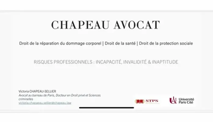 LA TRANSMISSION ET ECHANGES AVEC LES ETUDIANTS DU MASTER DROIT DE LA SANTE, TRAVAIL & PROTECTION SOCIALE